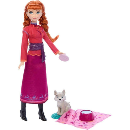 Disney Frozen Anna Com Bebê Raposa - Mattel