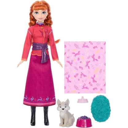Disney Frozen Anna Com Bebê Raposa - Mattel