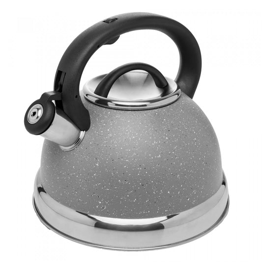 Chaleira De Inducao Com Apito 3L Granilite Cinza Aluminio