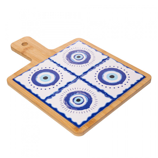 Conjunto 2 Pecas Tabua Com Bandeja Greek 22,5CM X 32CM X 1CM Bambu