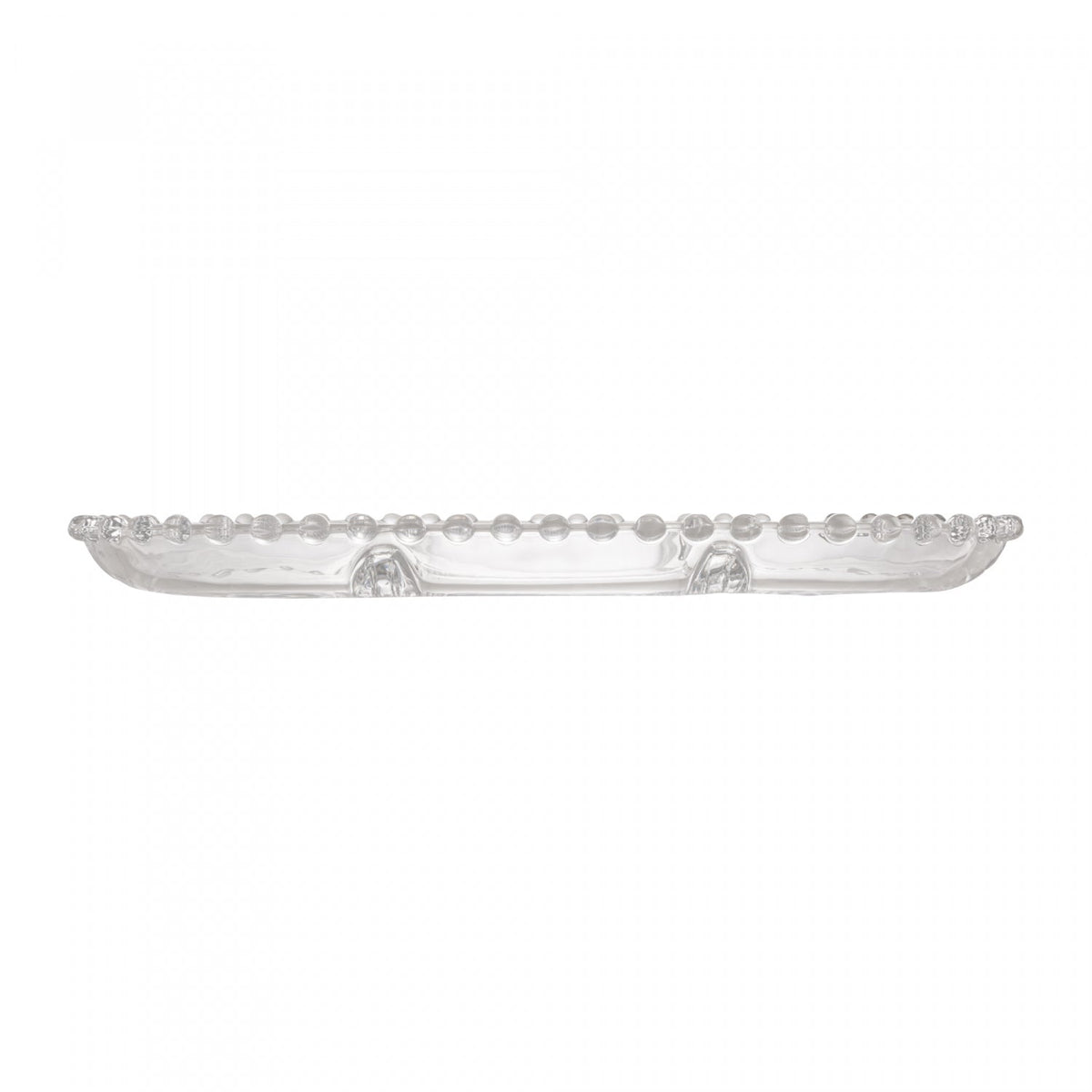Petisqueira Cristal De Chumbo C/3 Divisoes Oval Pearl 30x15x2cm