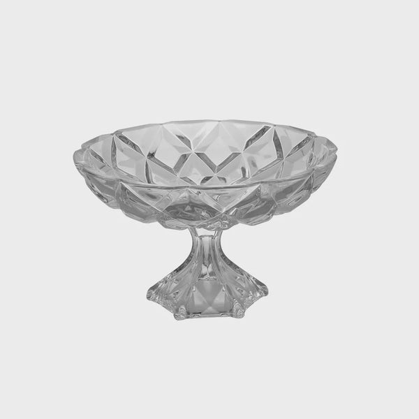 Centro de Mesa Decorativo C/pe de Cristal de Chumbo Deli Diamond 32,5x19,5cm