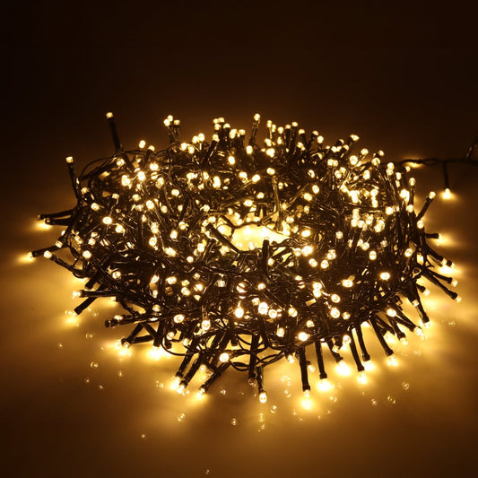 Cordao 1000 Led Uso Externo Fio Verde Bivolt C/strobo (branco Quente) 20m