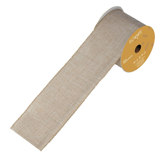 Fita Aramada Linho C/costura (bege) 6,3cmX9,14m