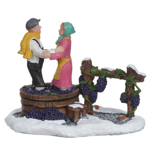 Figura Natal Casal. (colorido) 7,5X10X6,5CM