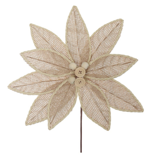 H.bico DE Papagaio Natal Rustico (bege) 25cm 29d 10P
