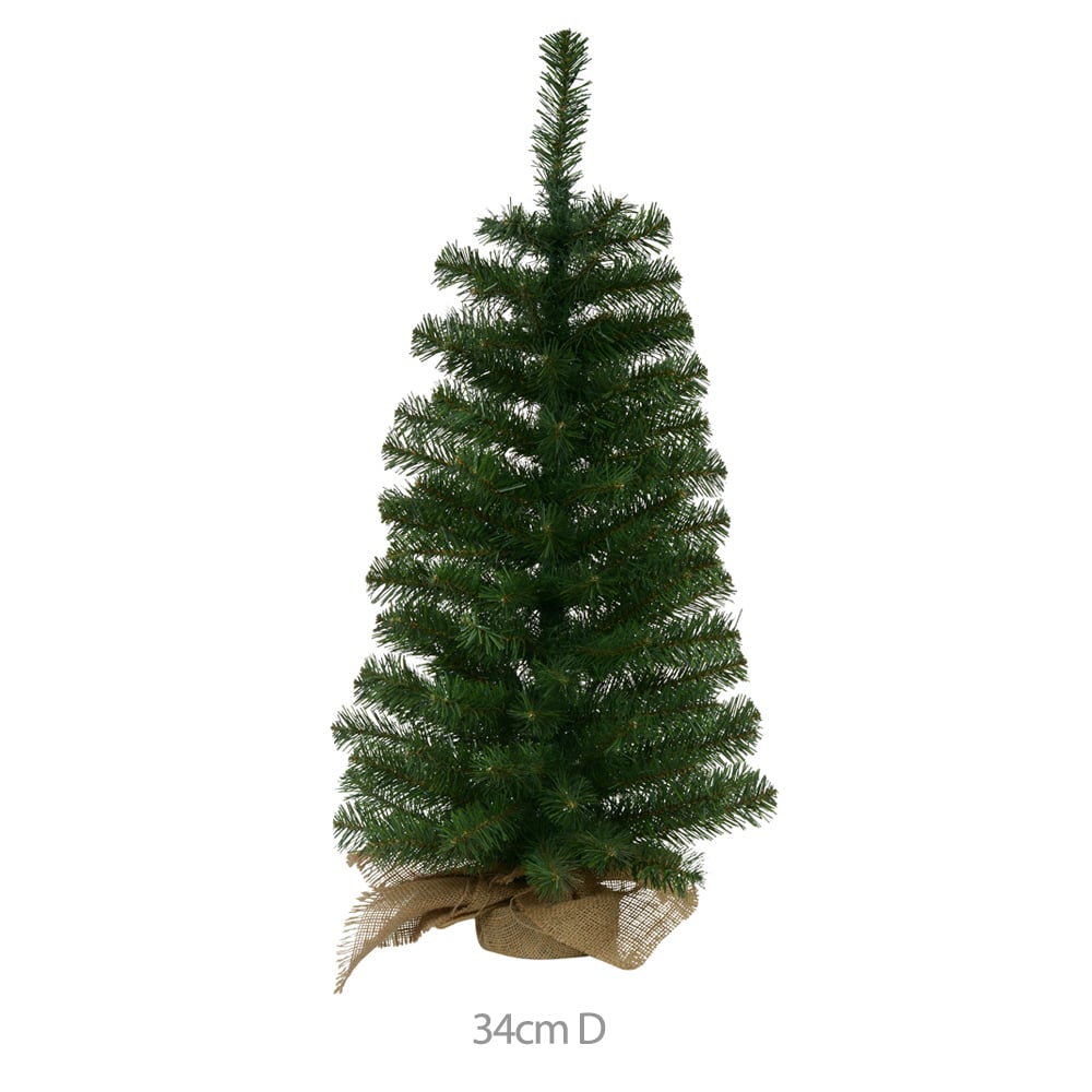 Arvore Natal C/ Base Juta C/119 Tips (verde) 90cm
