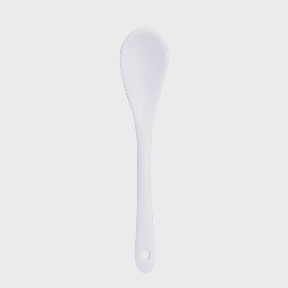 Saleiro de Mesa de Ceramica C/tampa de Bambu e Colher Bianco 10cm x 9,5cm x 9,5cm