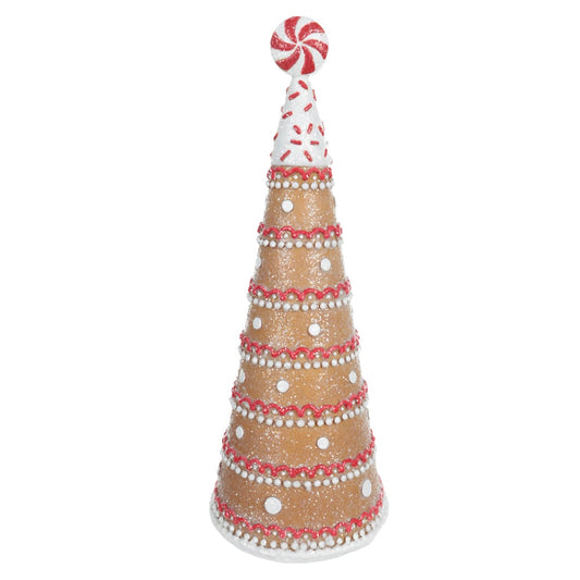 Resina Natal Arvore. (bege) 22,5X9cm