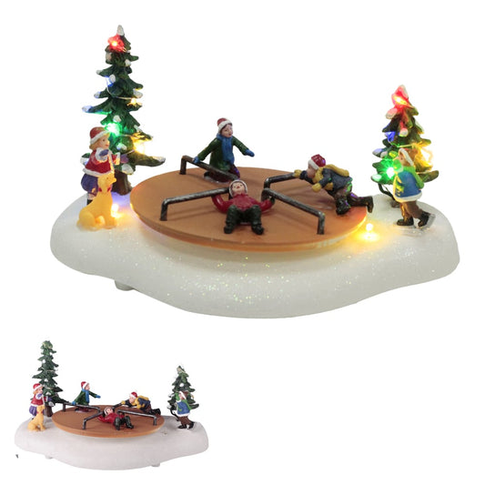 Figura Natal Gira-gira C/ Movimento (colorido) 11X20X13,5CM