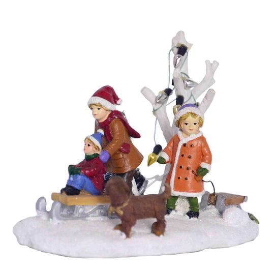 Figura Natal Criancas (colorido) 9,3X13,2X7,3CM
