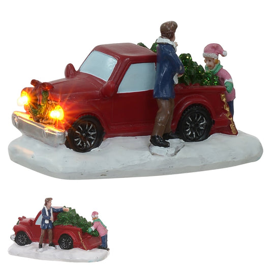 Figura Natal Carro Arvore C/pilha (colorida) 6,7X11,7X5,9CM