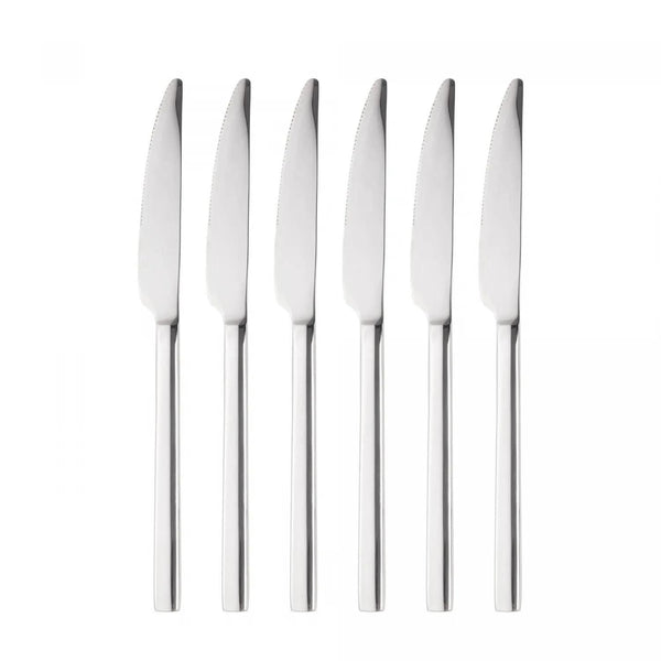 Cj 6 Facas para Churrasco de Aco Inox Viena