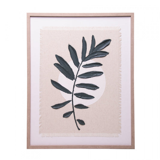 Quadro Decorativo Folhagens 40CM X 50CM X 2CM Mdf