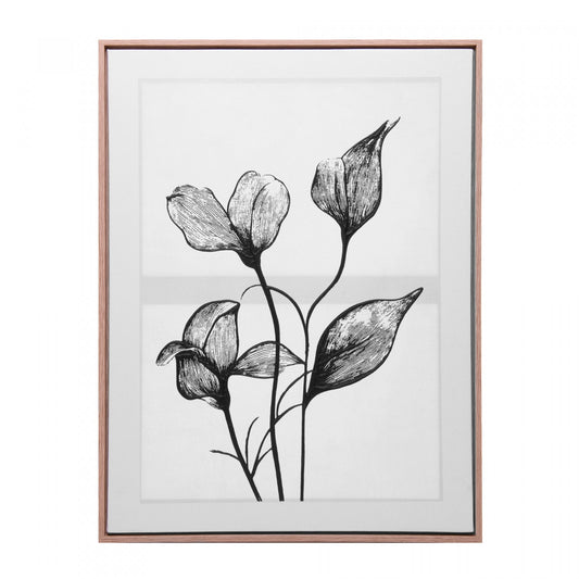 Quadro Decorativo Silent Bloom 45CM X 60CM X 2,5CM Mdf