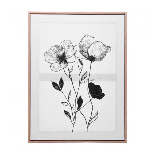 Quadro Decorativo Veu De Petalas 45CM X 60CM X 2,5CM Mdf