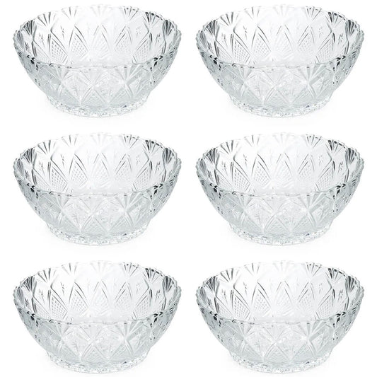 Cj 6 Bowls de Vidro King 12,5x5cm