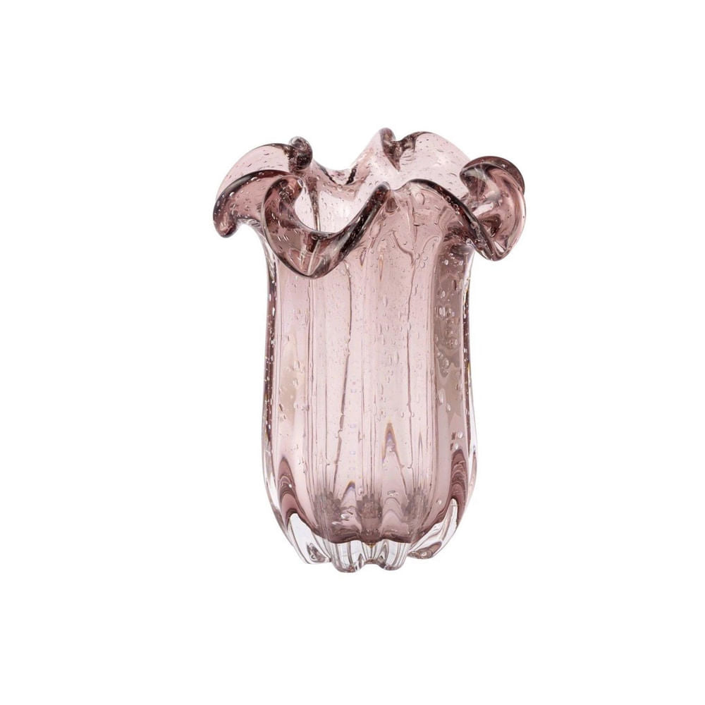 Vaso de Vidro Ametista Veneza 16x16cm