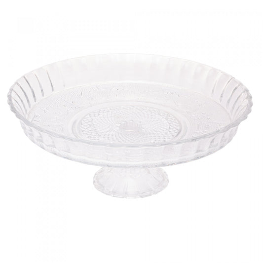 Prato Para Bolo De Vidro Com Pe Angel 30CM X 15CM