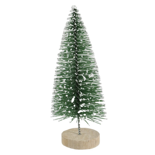 Mini Arvore Natal Arvore Flocked C/3 (verde Branco) 10cm