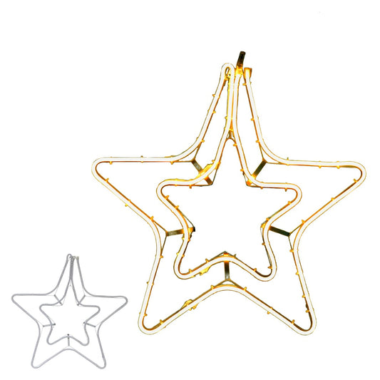 Luz Decor Estrela Neon Led 220V (branco Quente) 56X53cm