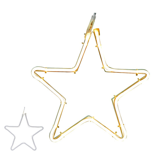 Luz Decor Estrela Neon Led 220V (branco Quente) 20cm