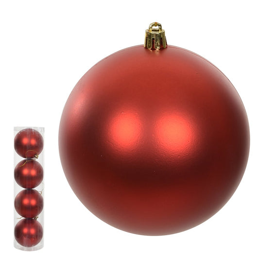 Bola Fosca Tubo C/4 Und (vermelho) 10D