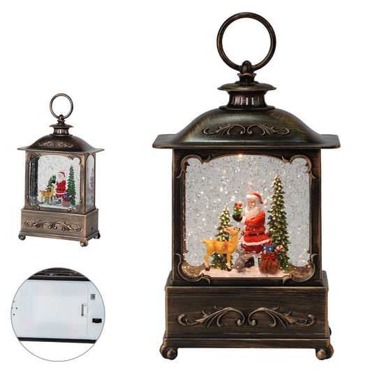 Natal Lanterna Decorativa Cenario 14,5X8X22cm (ouro Velho)
