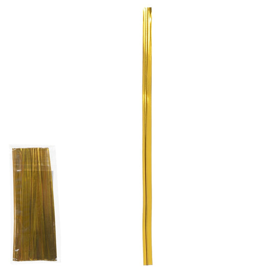 Fecho Pratico Natal C/100 Fitas (dourado) 11cm