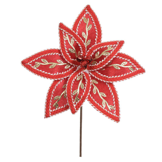 H.bico DE Papagaio Natal Aveludado (vermelho Dourado) 19cm 26d