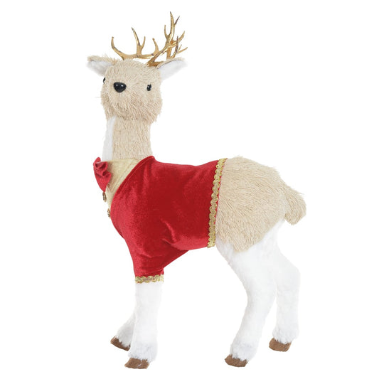 Rena Natal Sisal EM PE (vermelho Dourado) 45X28cm