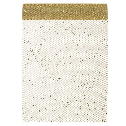 Fita Tela C/glitter (dourado) 24cmX2,7m