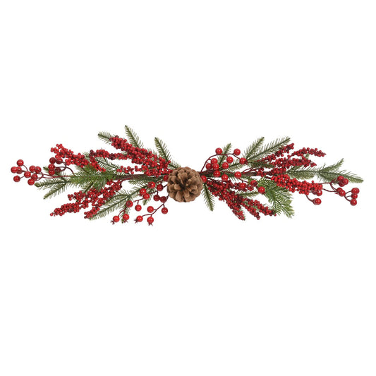 F.arranjo Berry Natal C/pinha (vermelho) 78cm