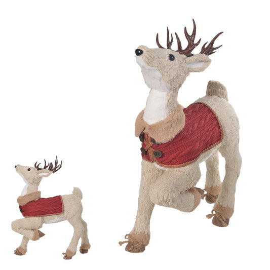 Rena Natal EM PE Sisal (vermelho Bege) 48X39cm