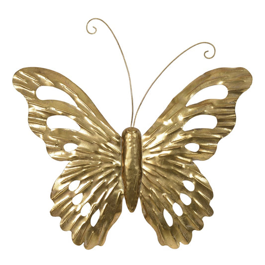 Natal Borboleta Decorativa Metal 52X5,5X61,5cm (dourado)