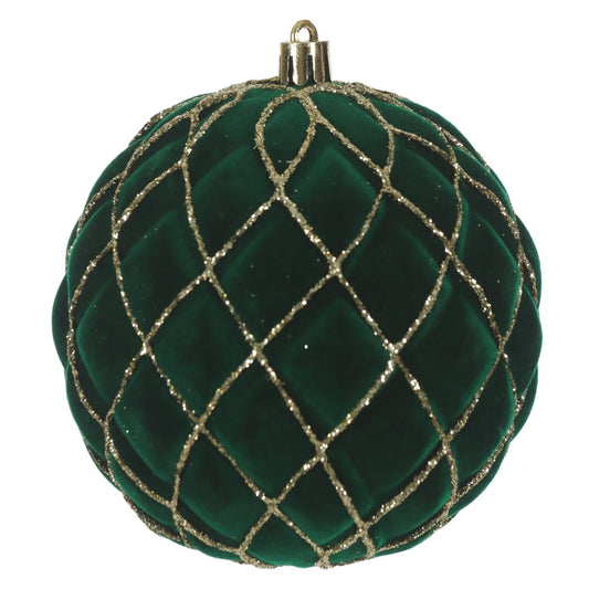 Bola Decorada Natal (verde) 10cm