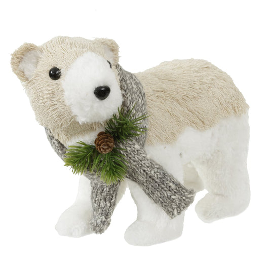 Urso Natal Sisal (cinza) 19X28cm