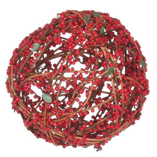 Bola Decorada Natal (vermelho) 10cm