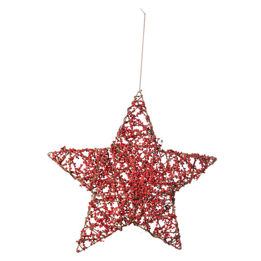 Natal Estrela Decorativa (vermelho) 30cm