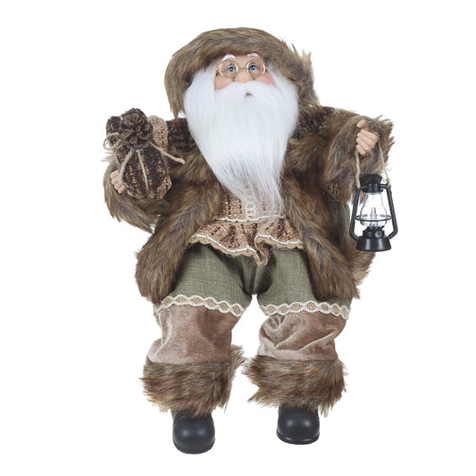 Papai Noel Natal Sentado (bege Marrom) 45cm