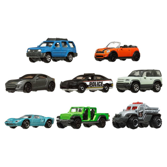 Carrinhos Miniaturas - Matchbox - Carro Básico - Pacote 8 Unidades - Modelos Sortidos - Mattel