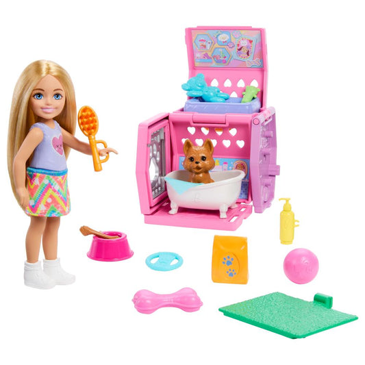 Conjunto De Boneca Com Acessórios - Barbie - Chelsea - Festa De Cachorrinhos - Mattel