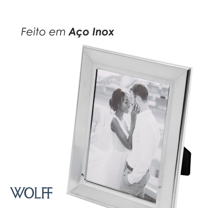 Porta-retrato 13CM X 18CM Prata Aco Inox