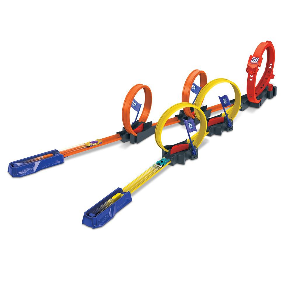 Pista de Percurso e Mini Veículo - Hot Wheels - Corrida Multiloop - Mattel