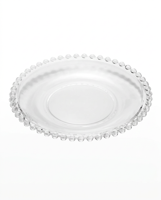 Prato de cristal transparente da linha Pearl Wolff